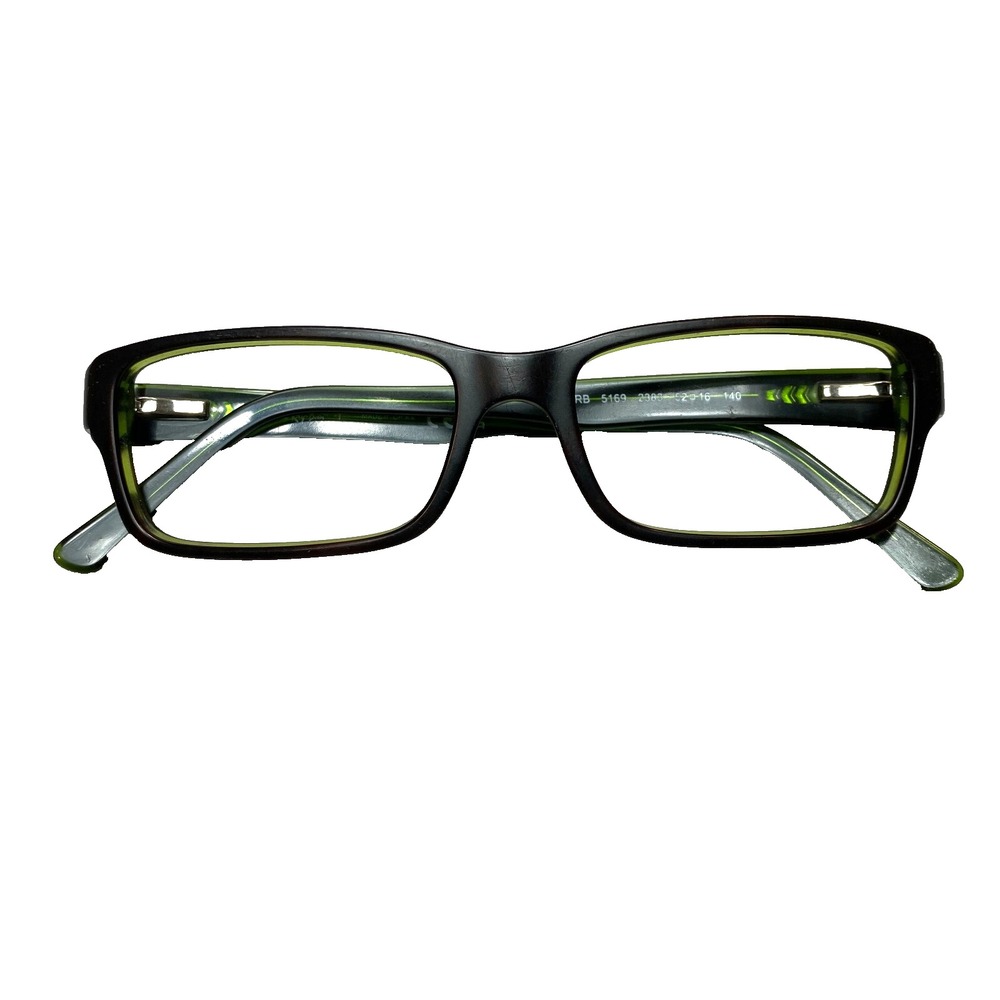 Ray-Ban RB5169 Eyeglasses Dark Havana Green Rectangle 52-16 140 Frames Only